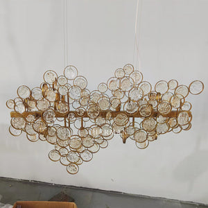 Trento Clustered Glass Linear Chandelier 55"