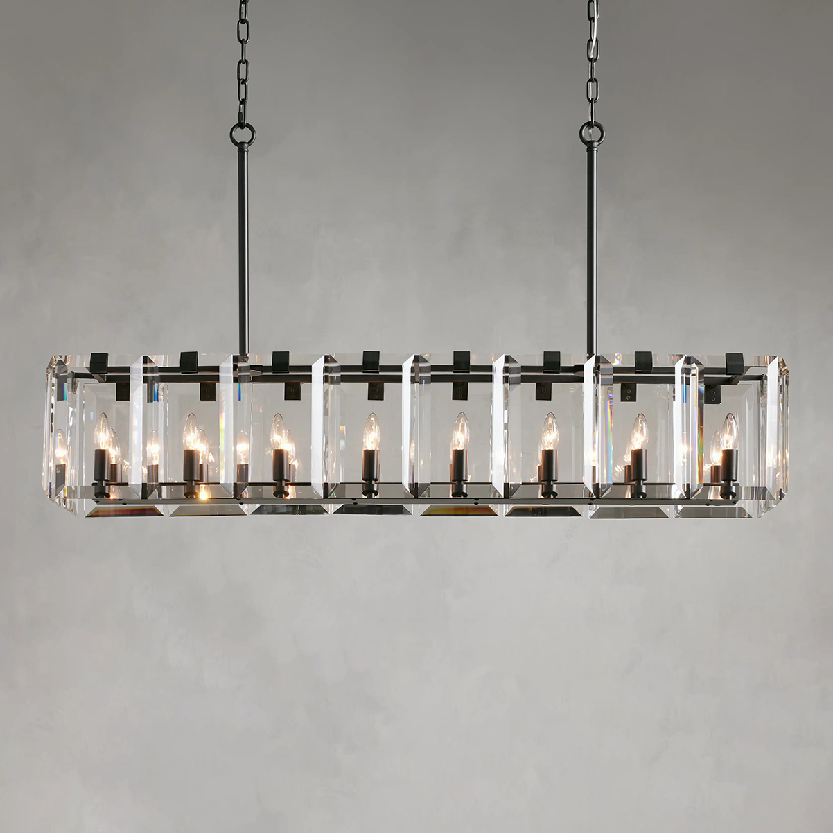 Crystal Prism Rectangular Chandelier 40''53''