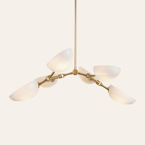 Argus Glass Chandelier 32" Width