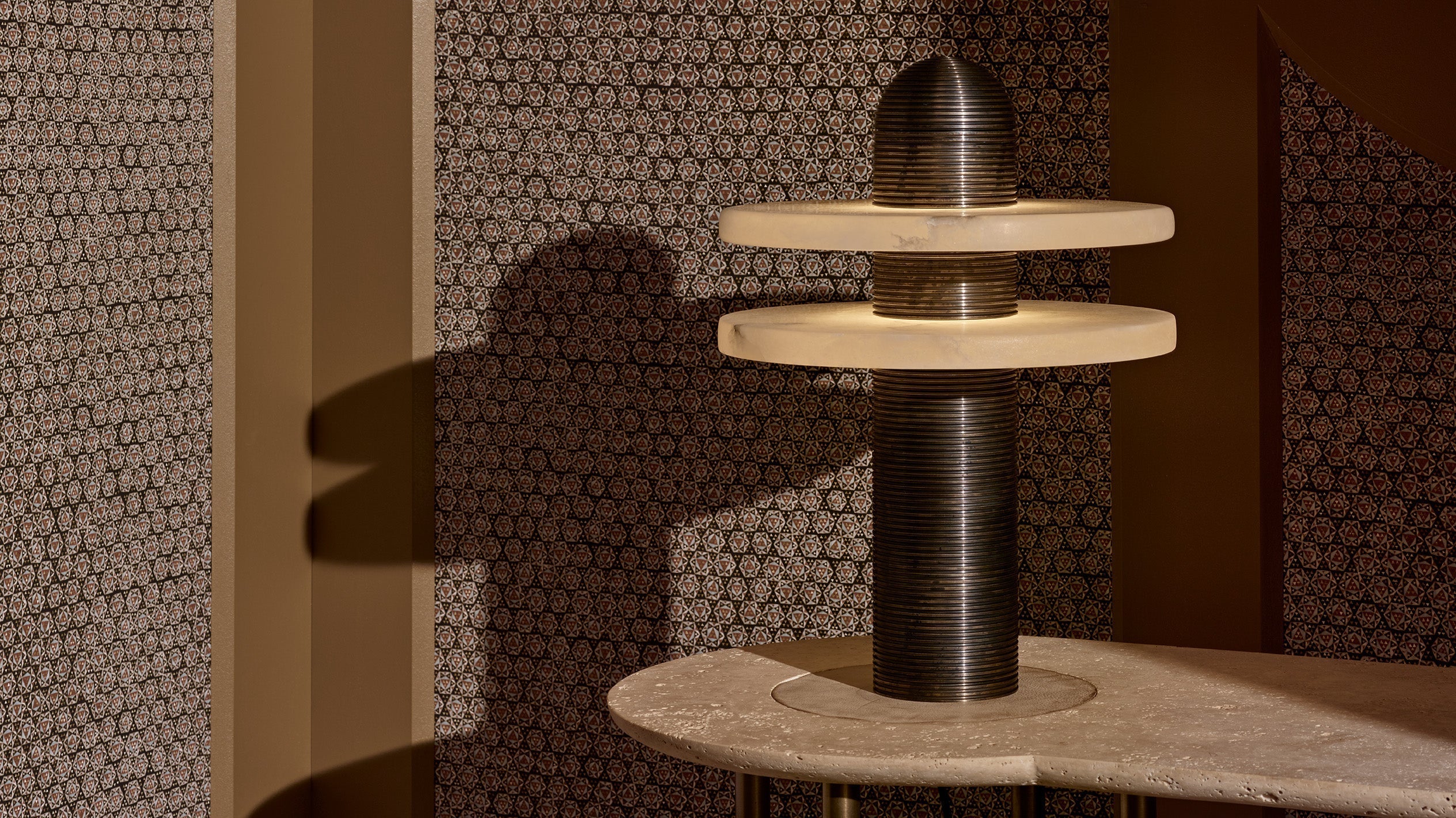 Median Alabaster Table Lamp
