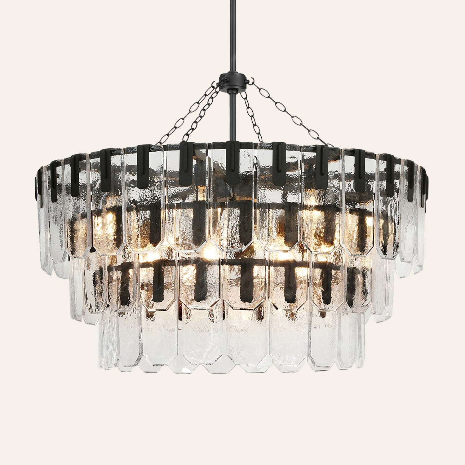 Nadia Glass Chandelier 30" 41"