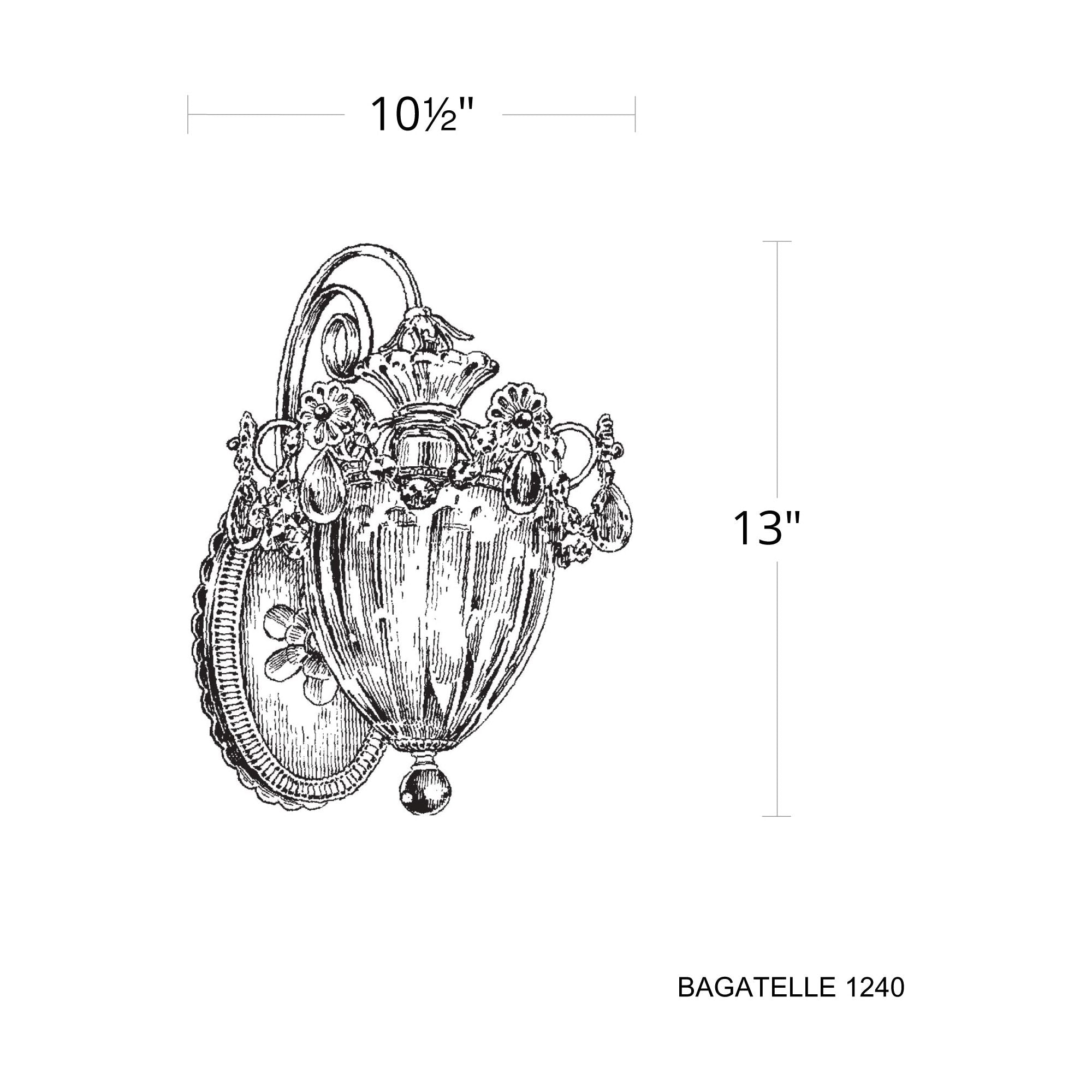 Bagatelle 1-Light Wall Sconce-Vancei