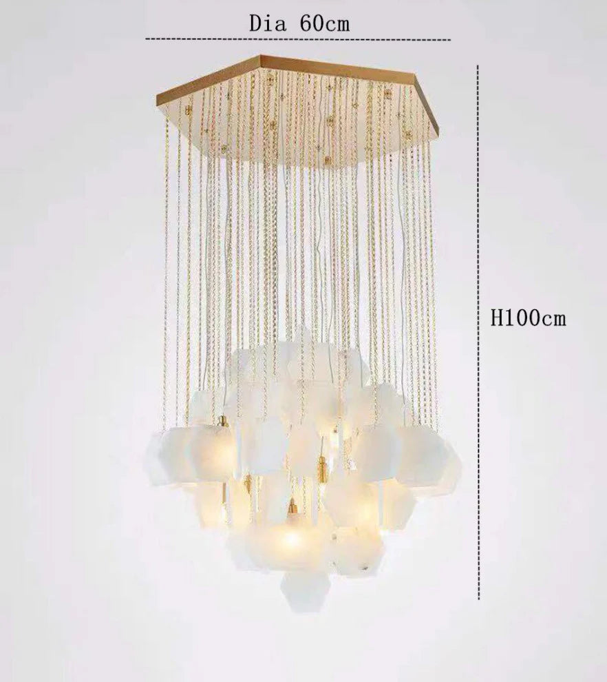 Moonshade Natural Marble Modern Pendant Chandelier