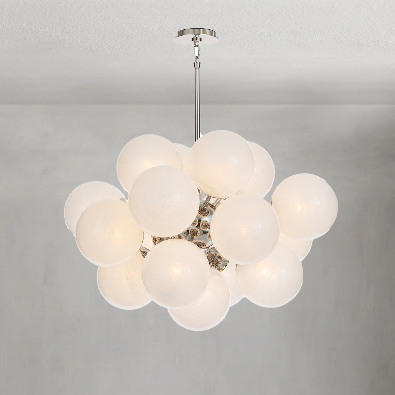 Mandoza Nickel Glass Chandelier-Vancei