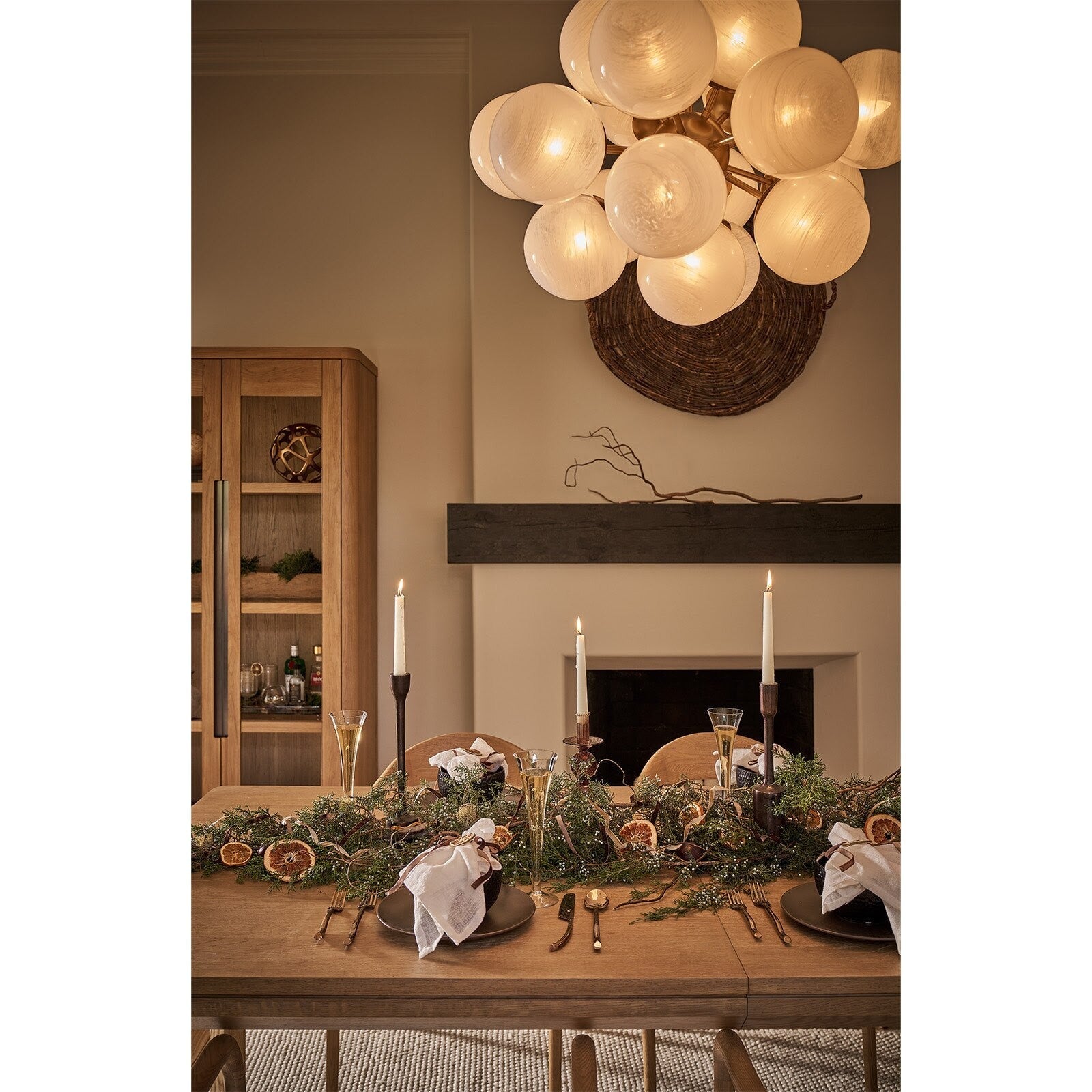 Mandoza Nickel Glass Chandelier-Vancei