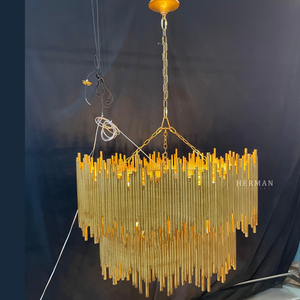Althely Brass 8 Lights  2-Tier Chandelier