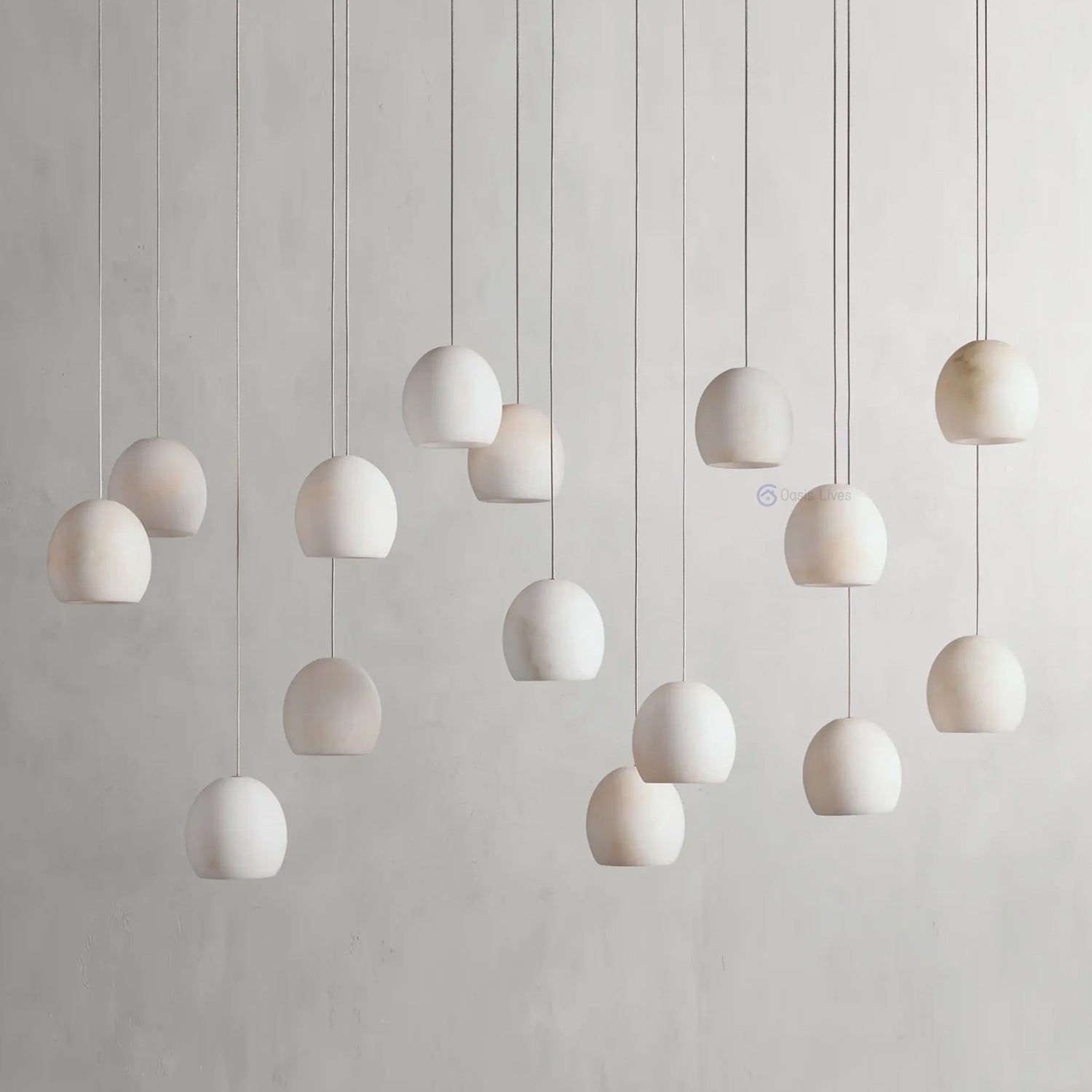 Arica Alabaster Linear Chandelier - Oasislives