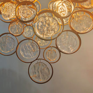 Trento Clustered Glass Linear Chandelier 55"