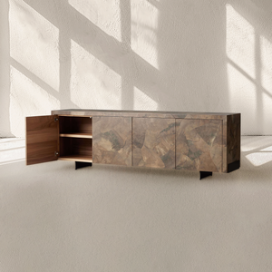 Loranco Salvaged Ash Sideboard Wood Buffet Cabinet Table Living Room Entryways TV Cabinet