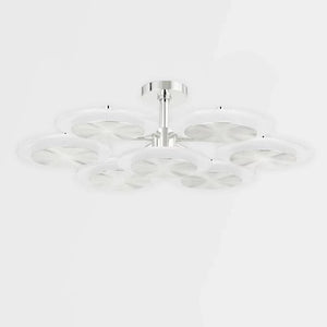Valley Lamps Ovo Ice Glass Round Chandelier 37.75"