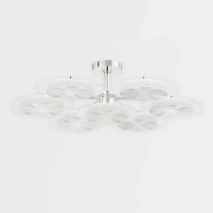 Valley Lamps Ovo Ice Glass Round Chandelier 37.75"