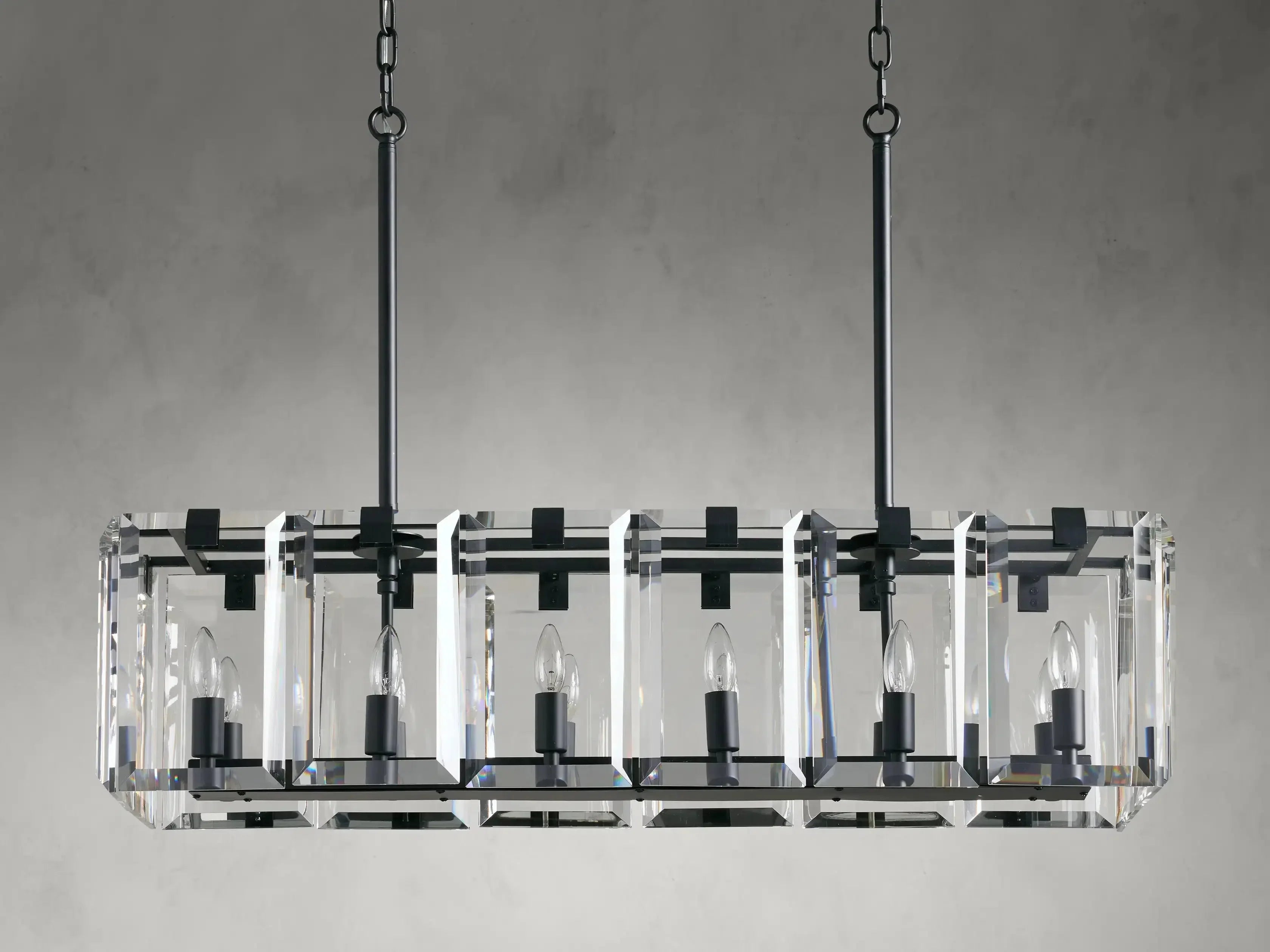 Crystal Prism Rectangular Chandelier 40''53''