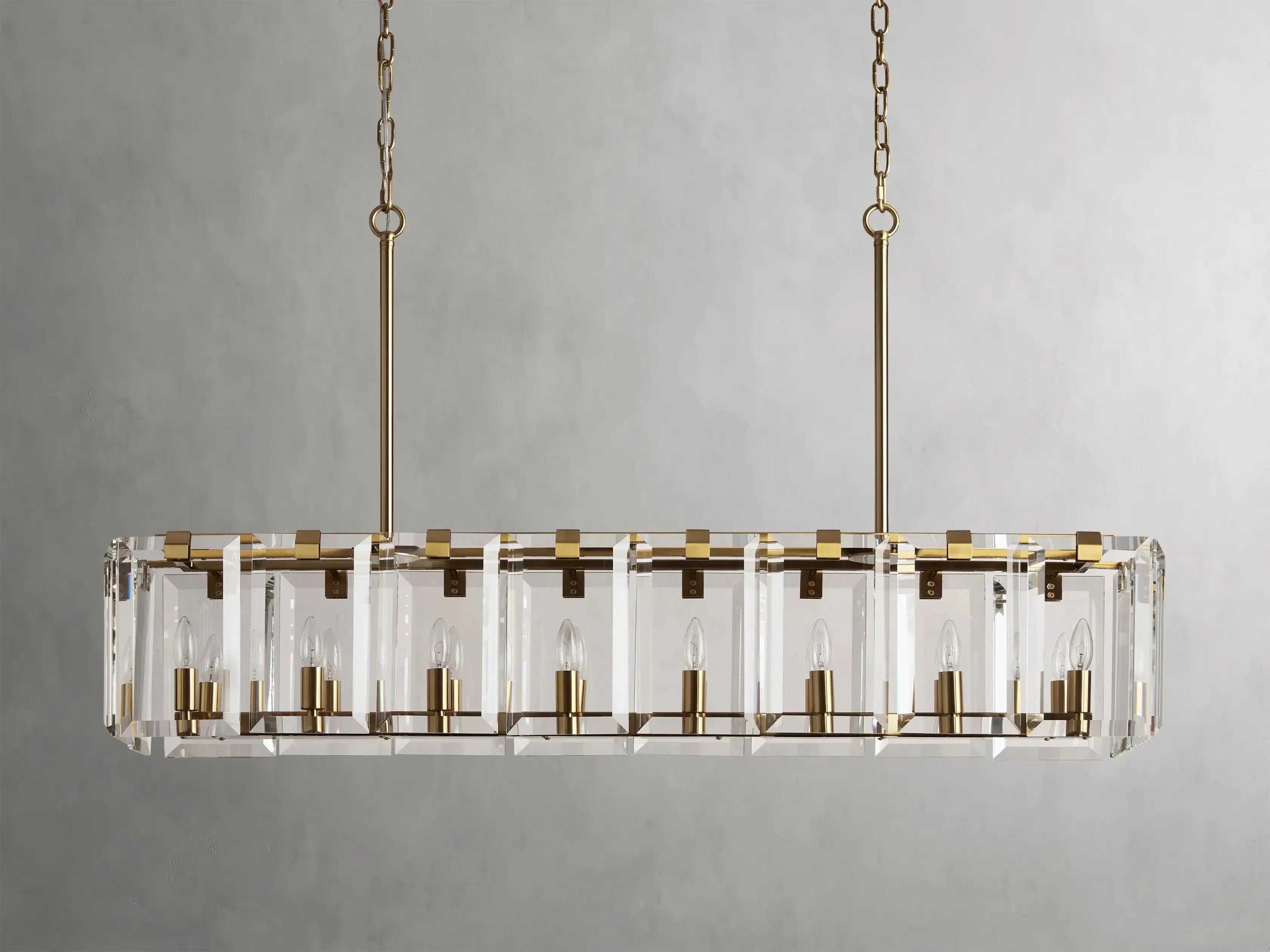 Crystal Prism Rectangular Chandelier 40''53''