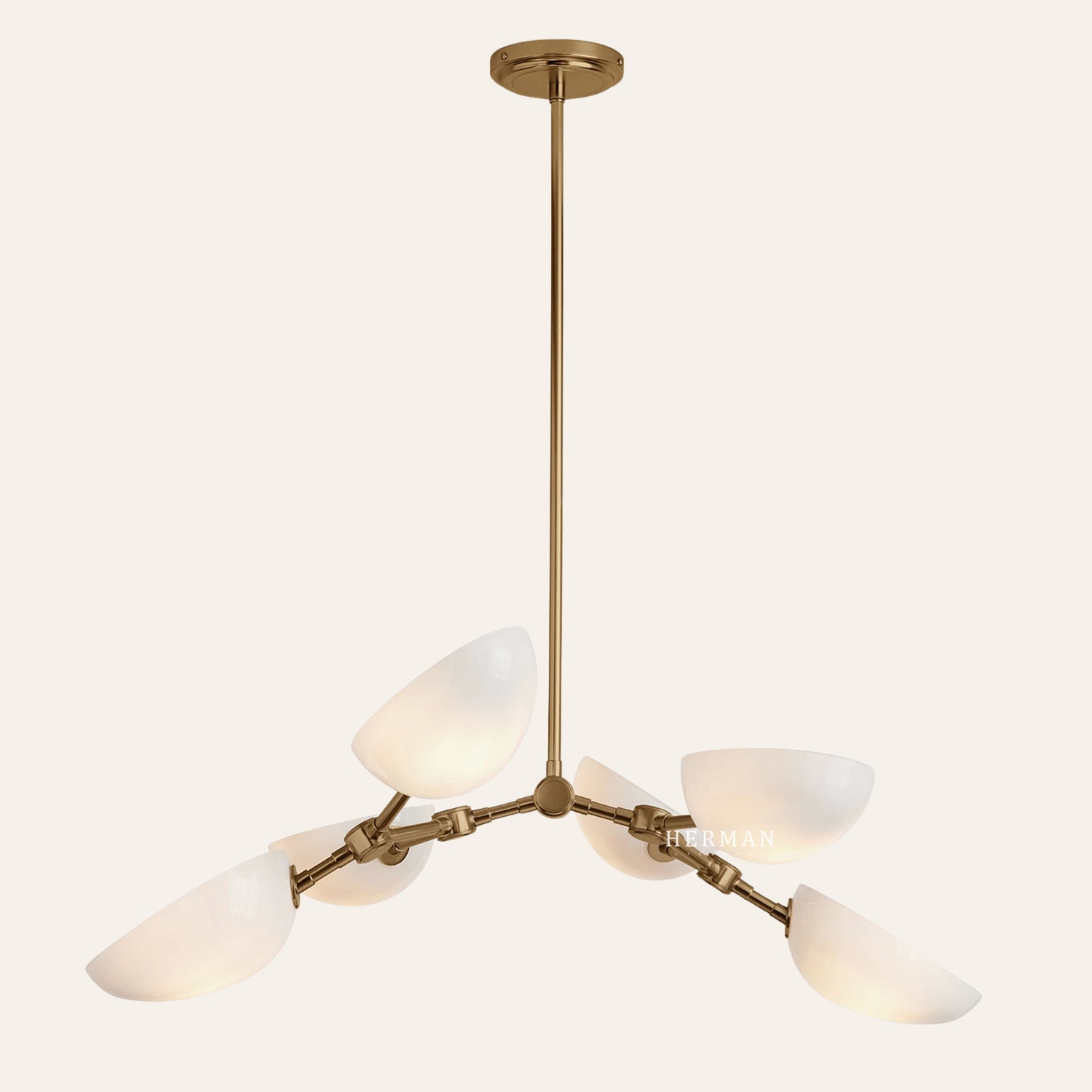 Argus Glass Chandelier 32" Width