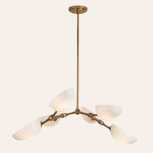 Argus Glass Chandelier 32" Width