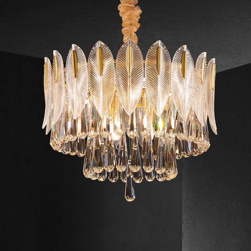 Flake 2-Tier Crystal Chandelier 24"