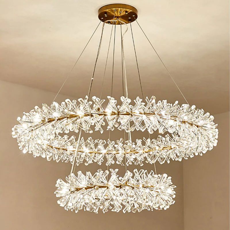 Isabel 2-Tier Ring Crystal Chandelier-Vancei