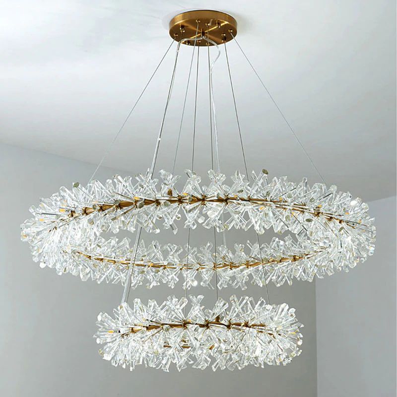 Isabel 2-Tier Ring Crystal Chandelier-Vancei
