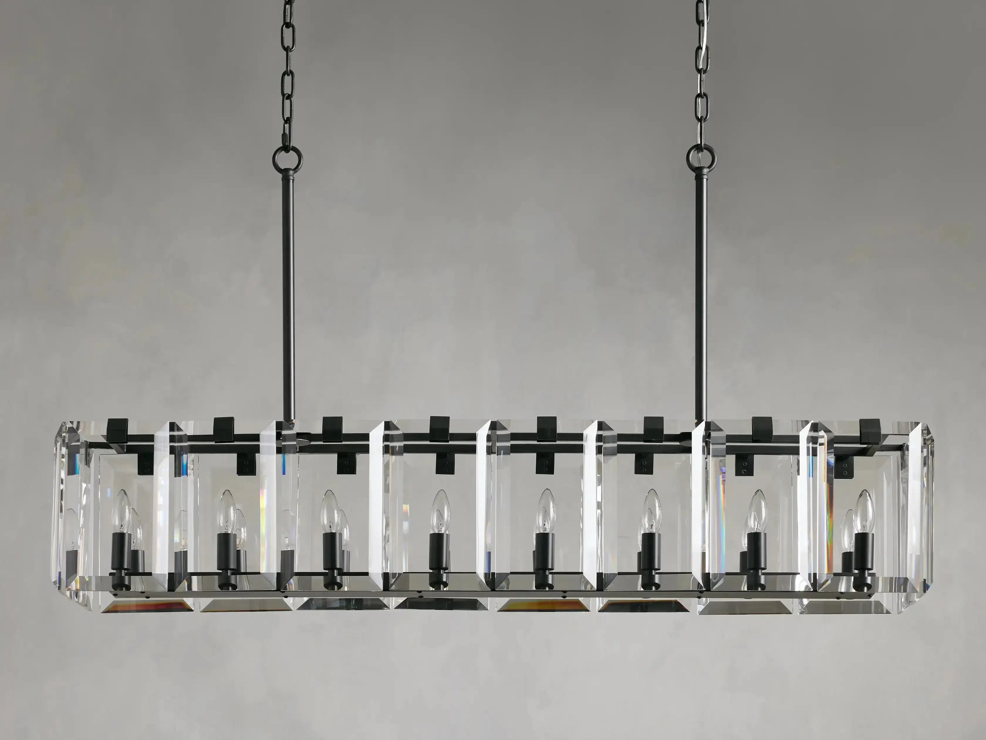 Crystal Prism Rectangular Chandelier 40''53''