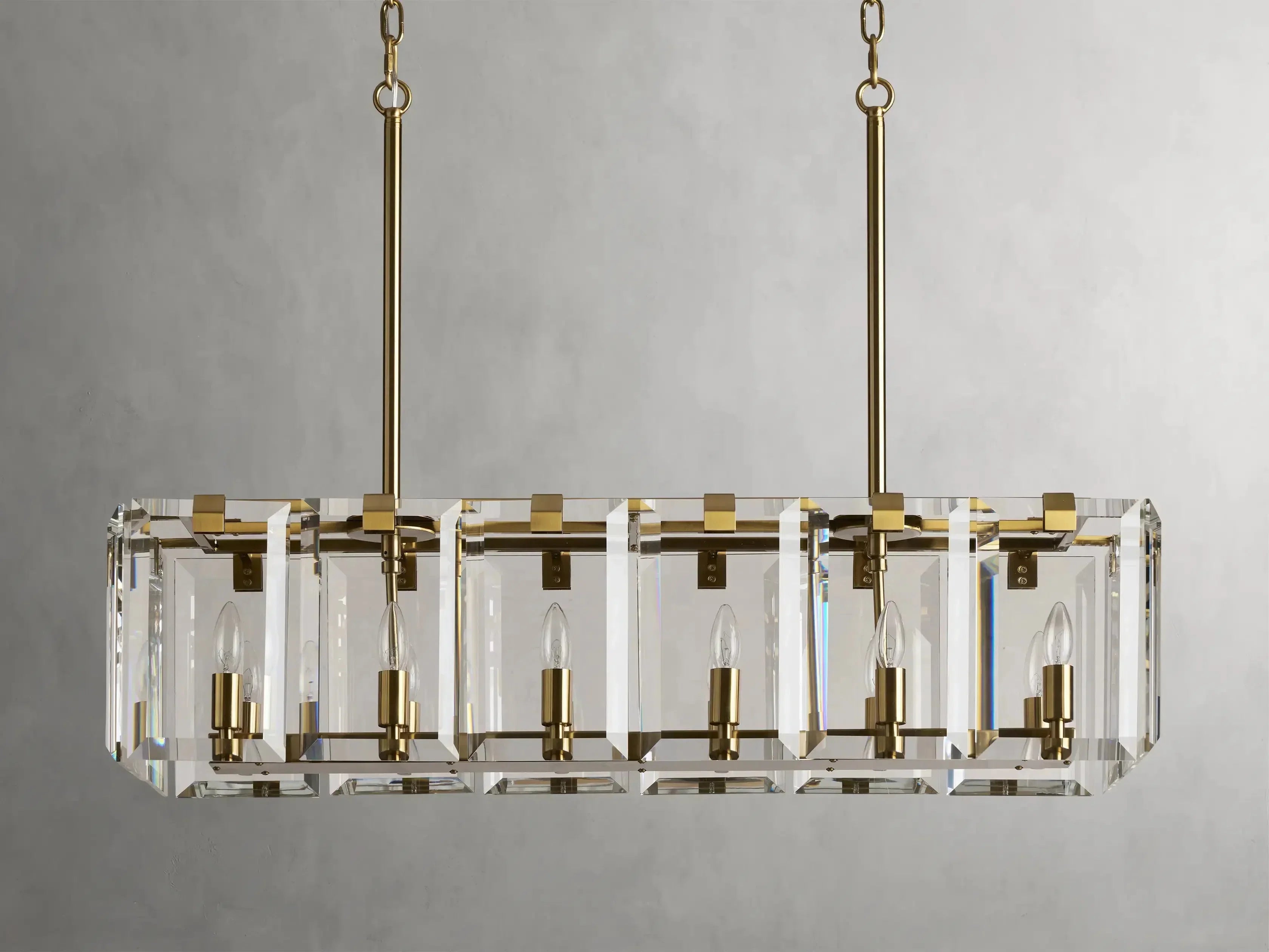Crystal Prism Rectangular Chandelier 40''53''