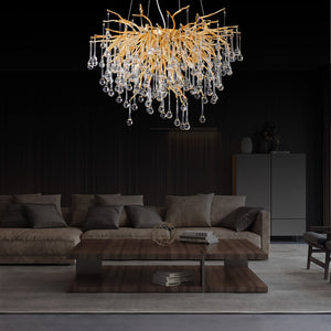 Doris Rain Branch Chandelier 23.5"D Gold-Vancei