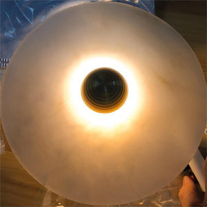 Median Alabaster Flush mount Wall Sconce