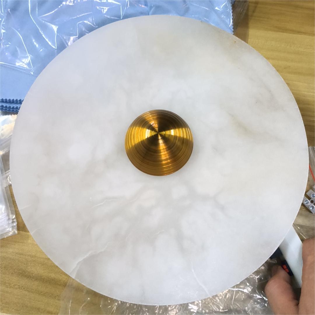 Median Alabaster Flush mount Wall Sconce