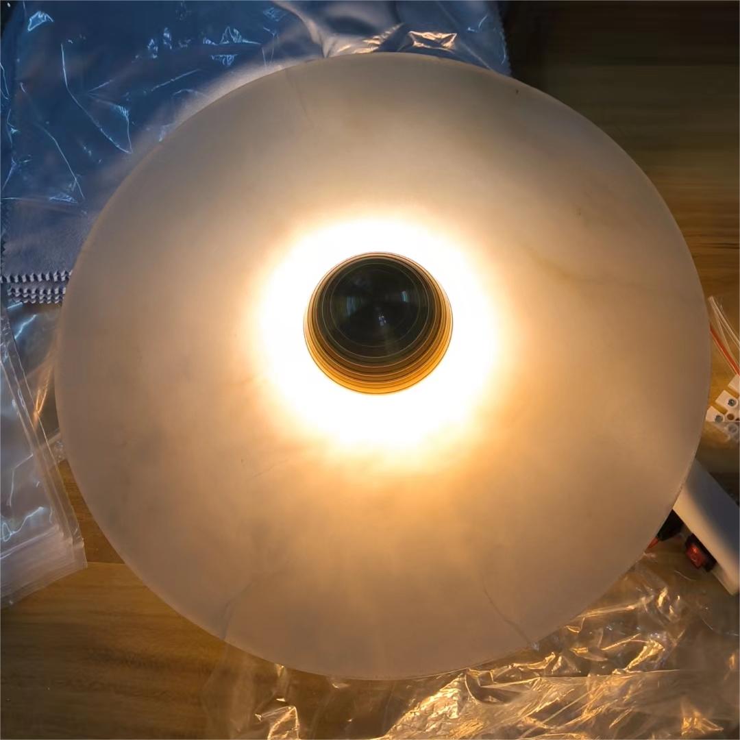 Median Alabaster Flush mount Wall Sconce