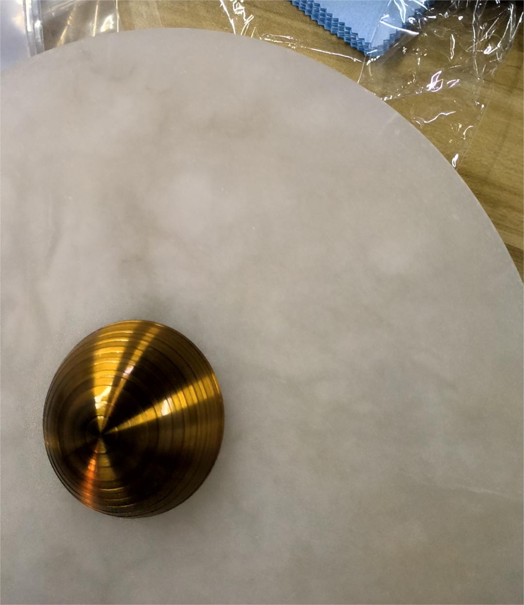 Median Alabaster Flush mount Wall Sconce