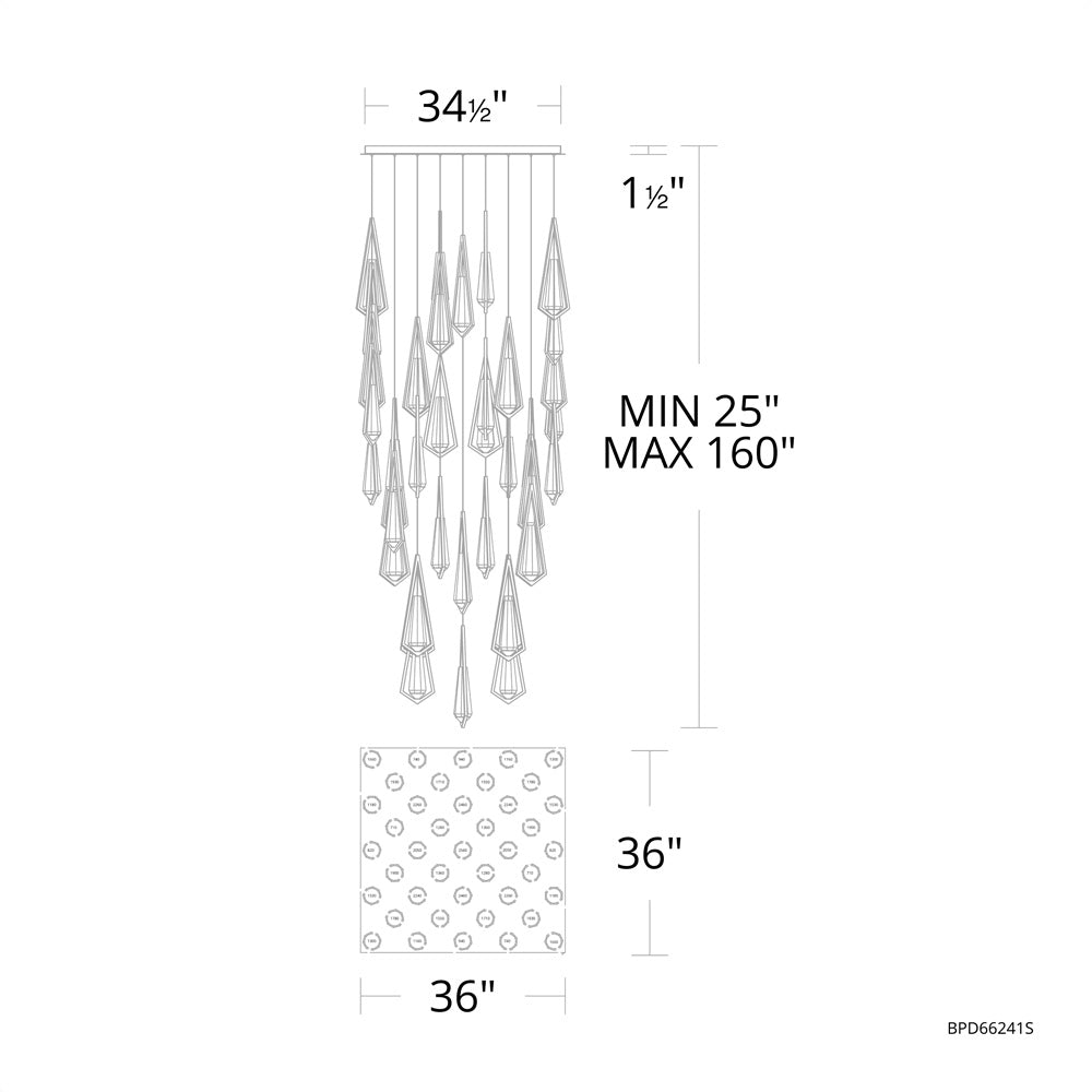 Devotion Linear Chandelier 40 Light-Vancei