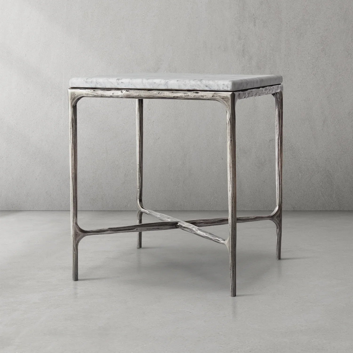 Thaddeus Marble Square Side Table 18" 22"