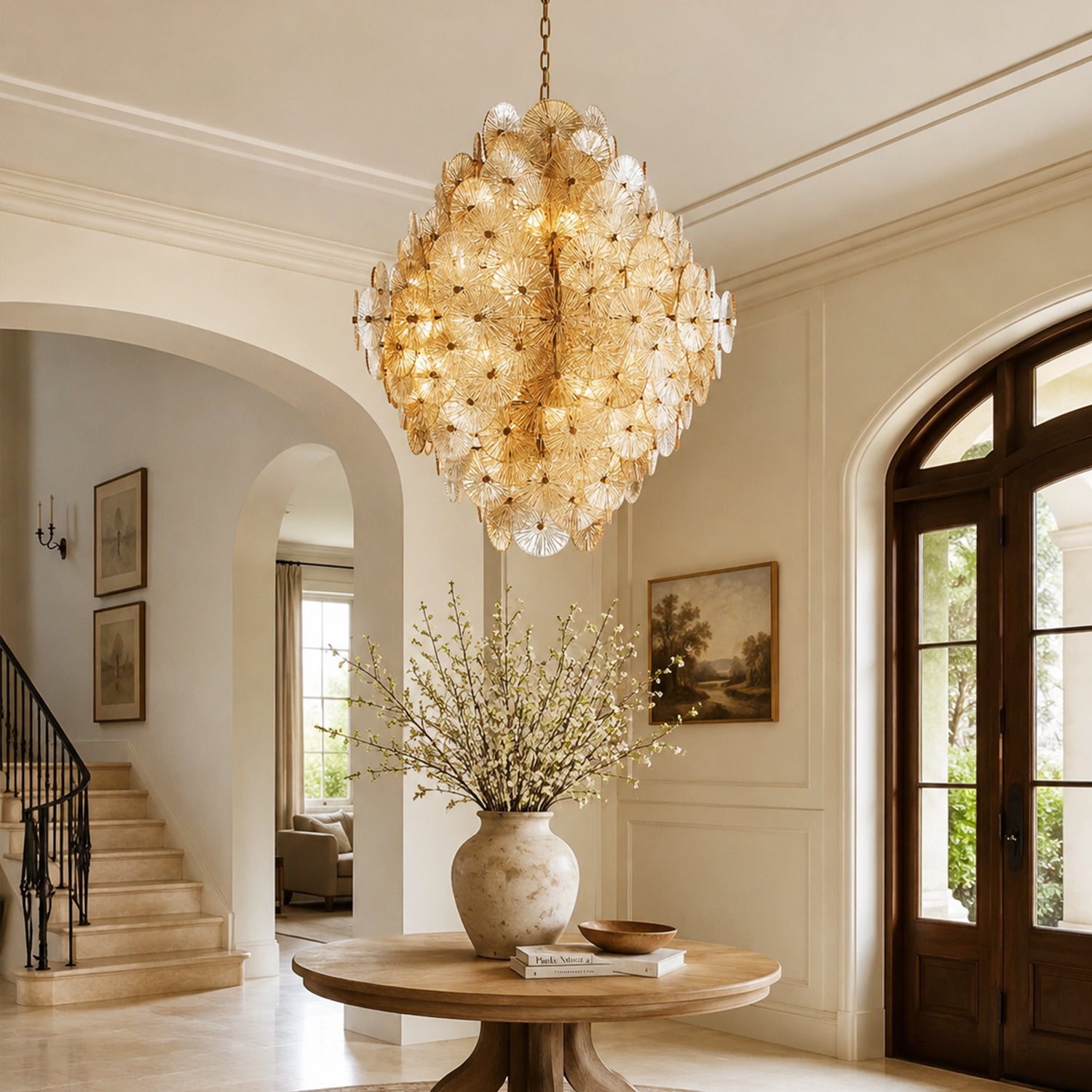 Suna Round Chandelier 27 Light 40"W