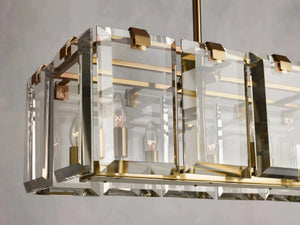 Crystal Prism Rectangular Chandelier 40''53''