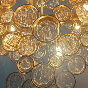 Trento Clustered Glass Linear Chandelier 55"