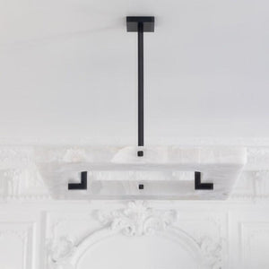 Glacera Square Alabaster Chandelier