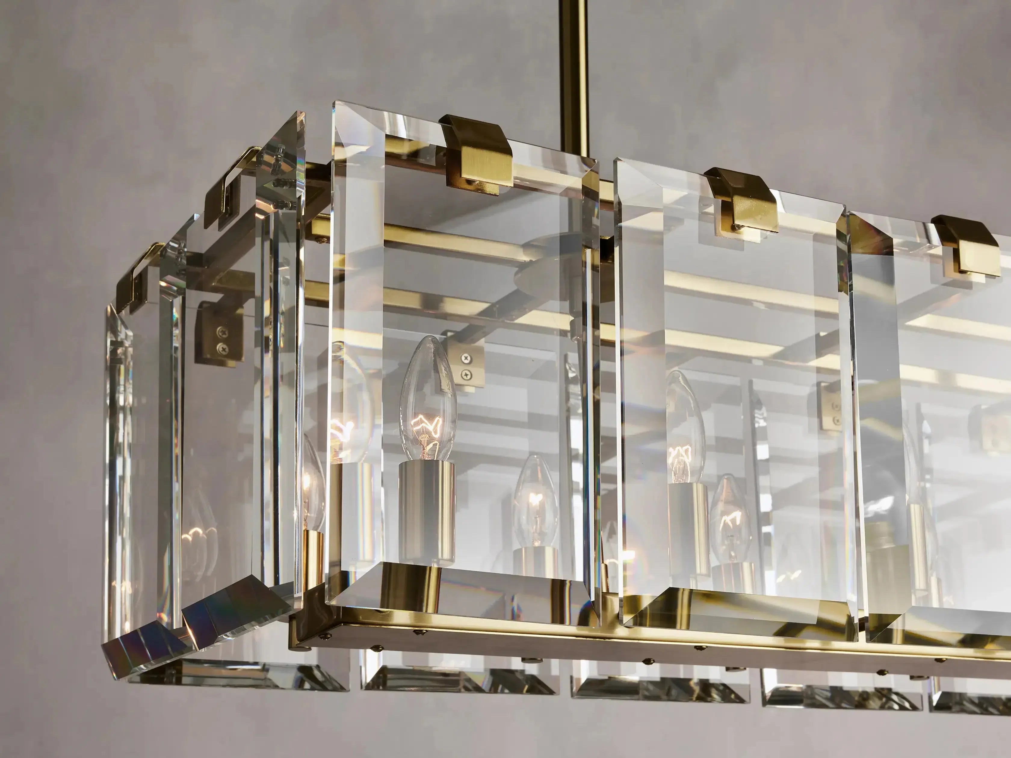 Crystal Prism Rectangular Chandelier 40''53''