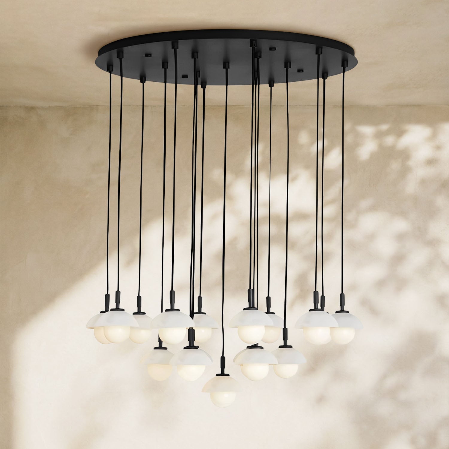 Glowen Alabaster Round Chandelier 32"