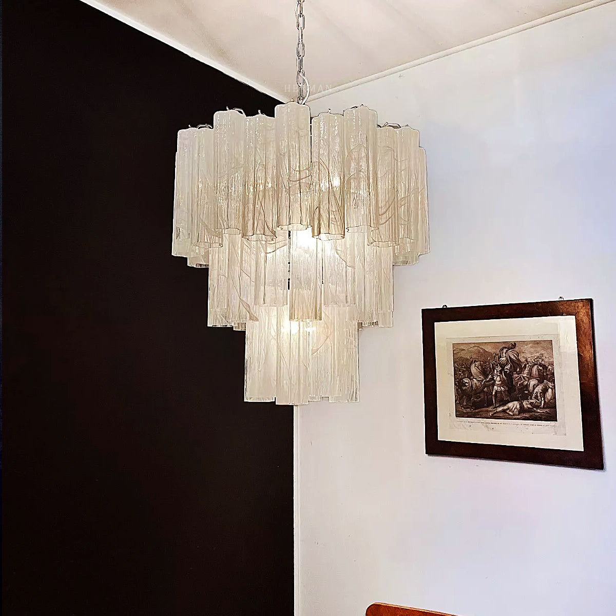 Murano Chandelier – 48 tubes – Alabaster White - Oasislives