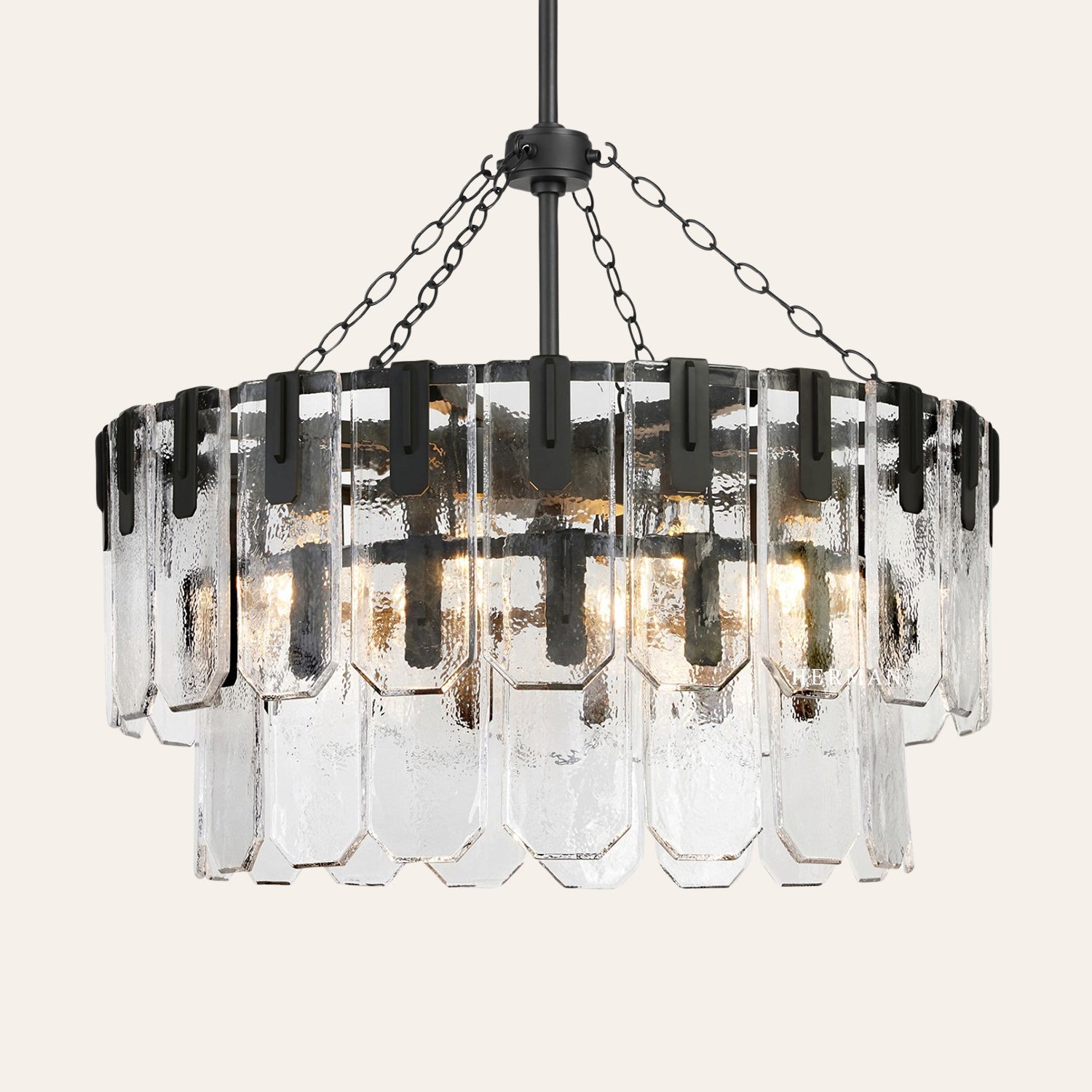 Nadia Glass Chandelier 30" 41"