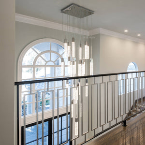 Sparkling Night Cylinder Chandelier// 13 Light