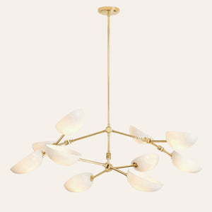 Argus glass Double Tier Chandelier 45" Width