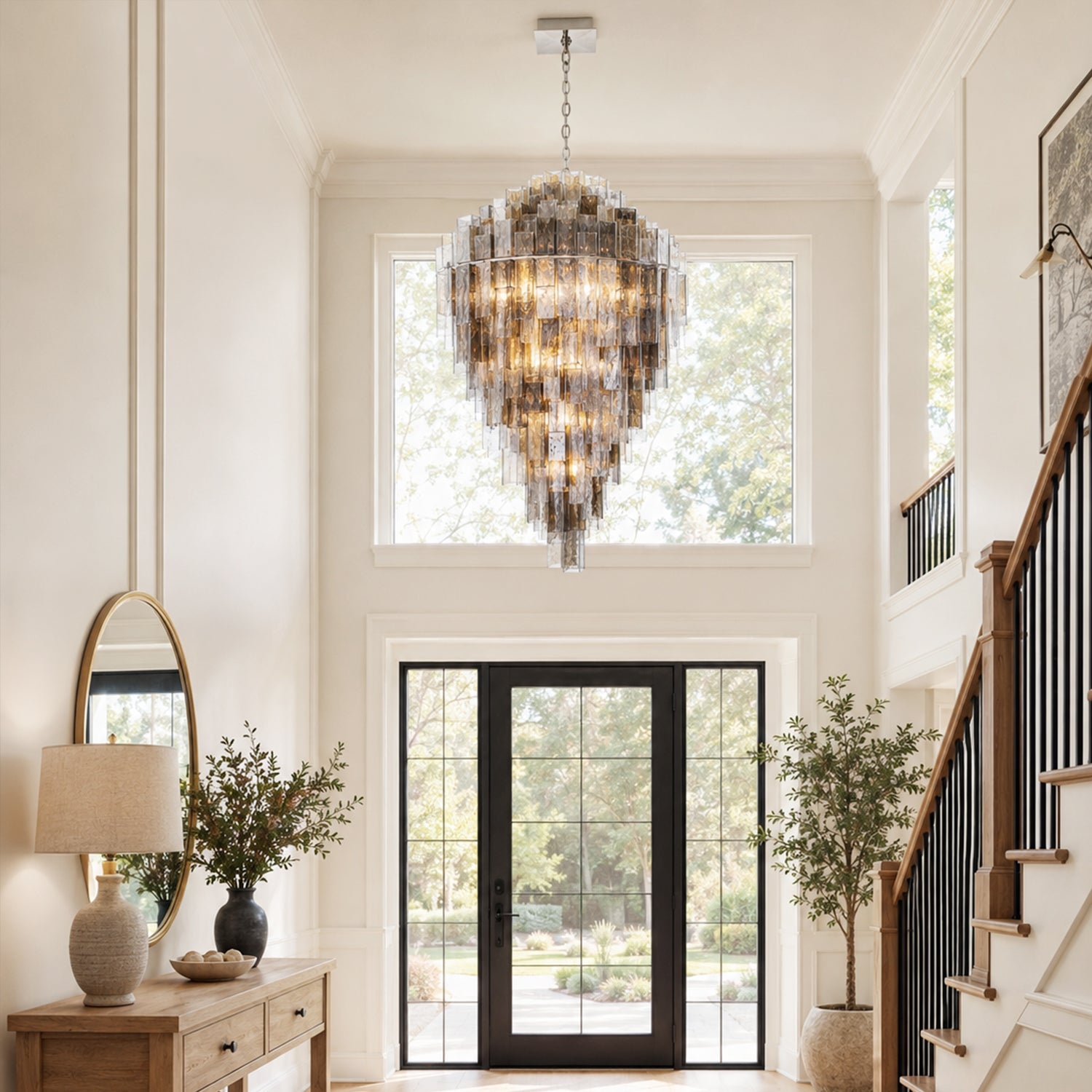 Altesa Square Glass Chandelier 46-Light