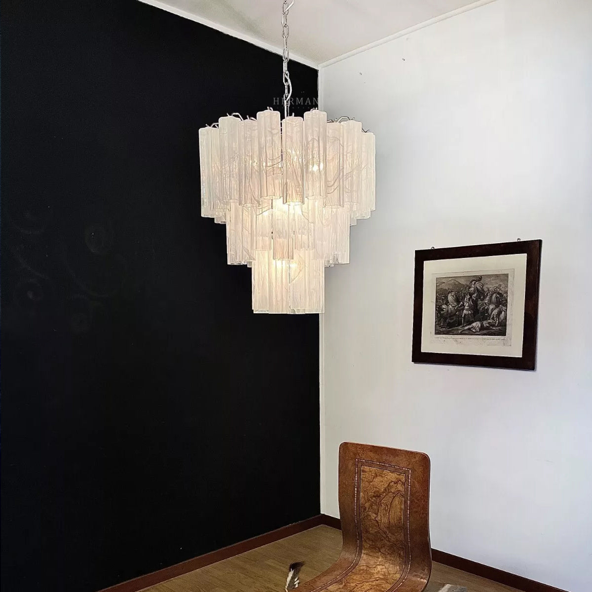 Murano Chandelier – 48 tubes – Alabaster White - Oasislives