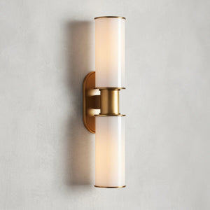 Harlin Modern Milk Glass 2-Light Wall Sconce-Vancei