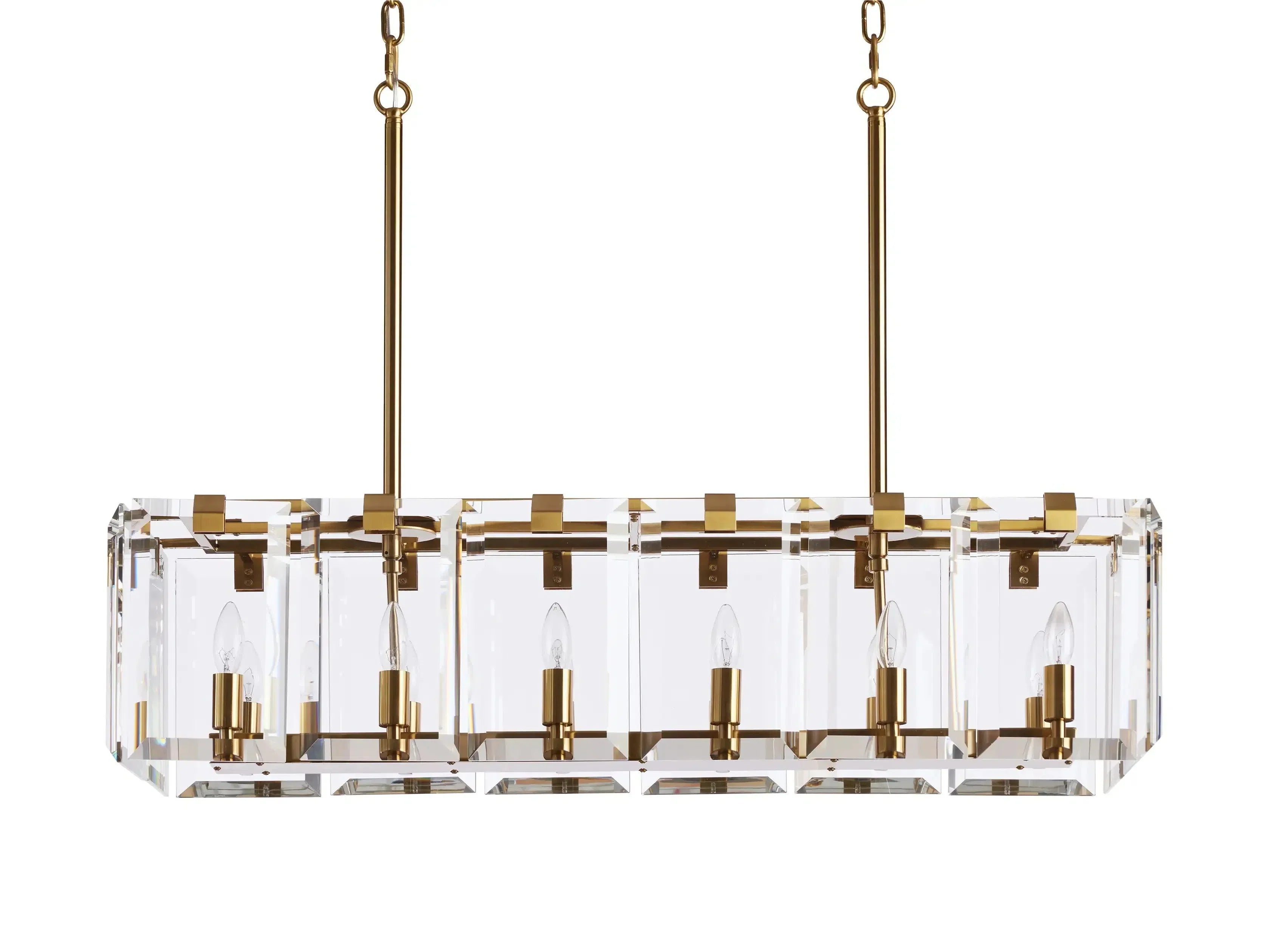 Crystal Prism Rectangular Chandelier 40''53''