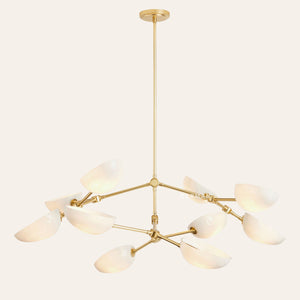 Argus glass Double Tier Chandelier 45" Width