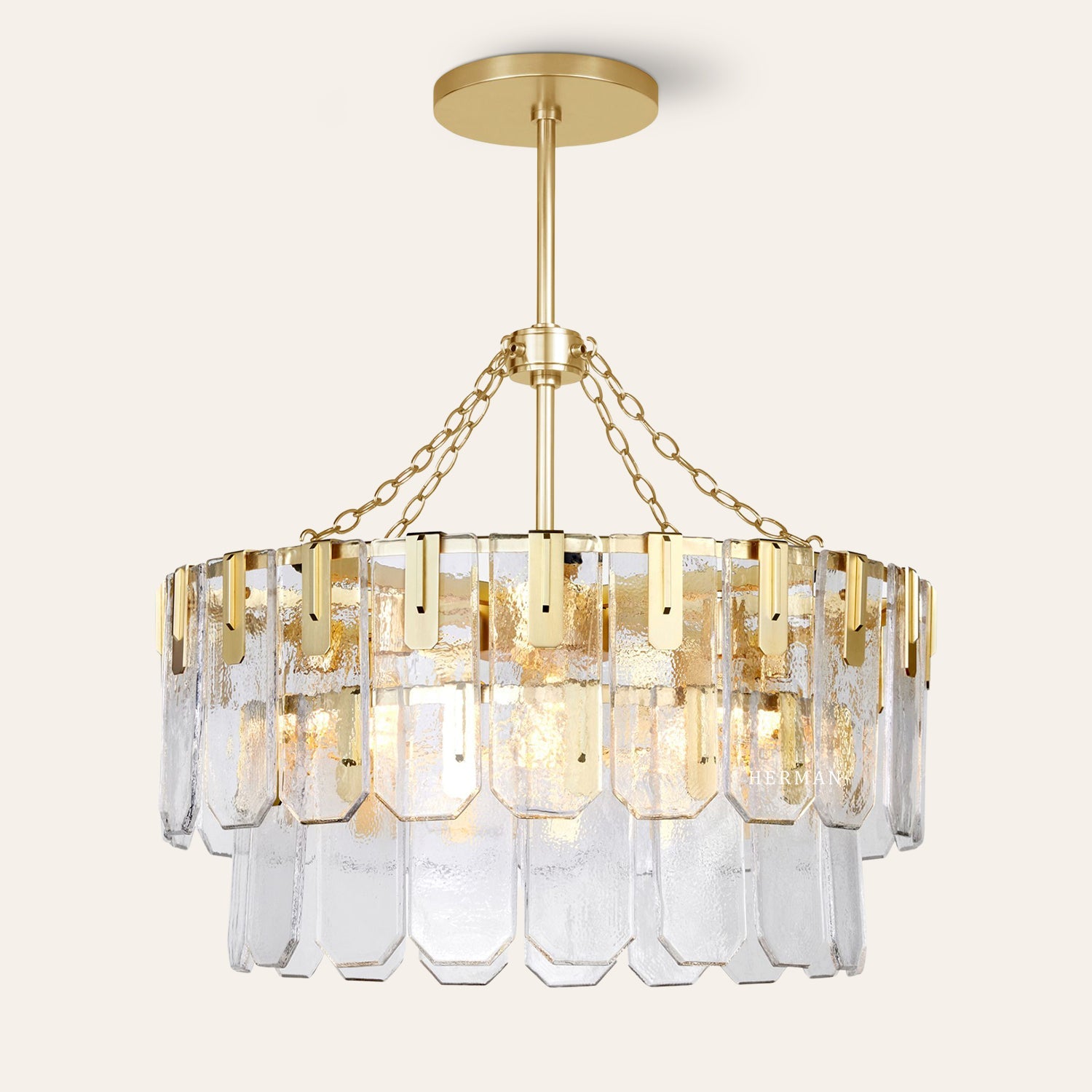 Nadia Glass Chandelier 30" 41"