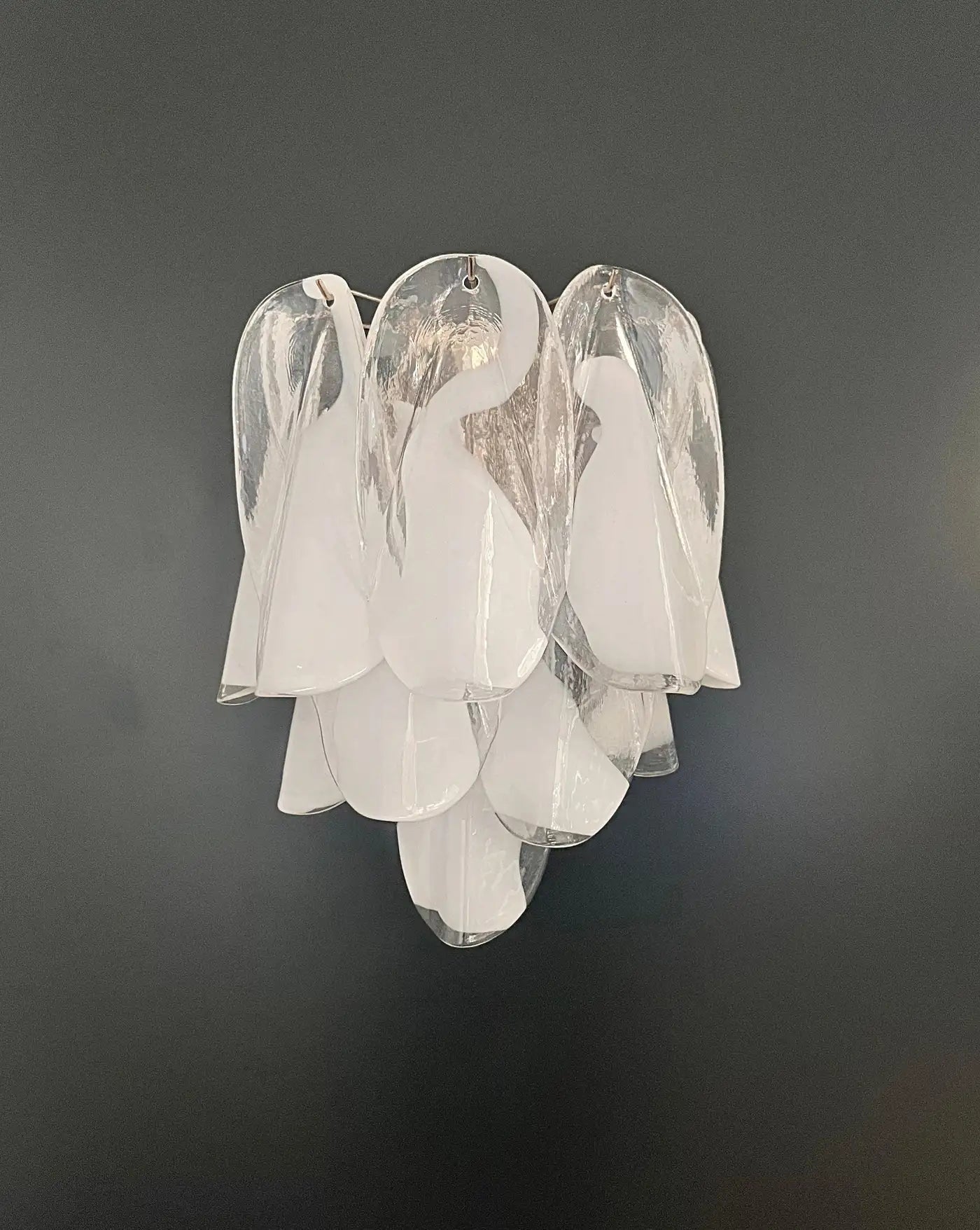 Pair of Vintage Italian Murano wall lights -20 "rondini" glass  1