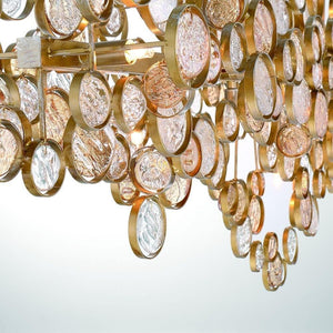 Trento Clustered Glass Linear Chandelier 55"