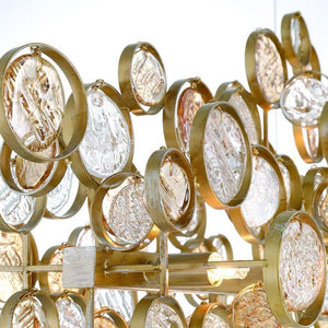 Trento Clustered Glass Linear Chandelier 55"